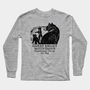 Great Smoky Mountains National Park Vintage Design Long Sleeve T-Shirt